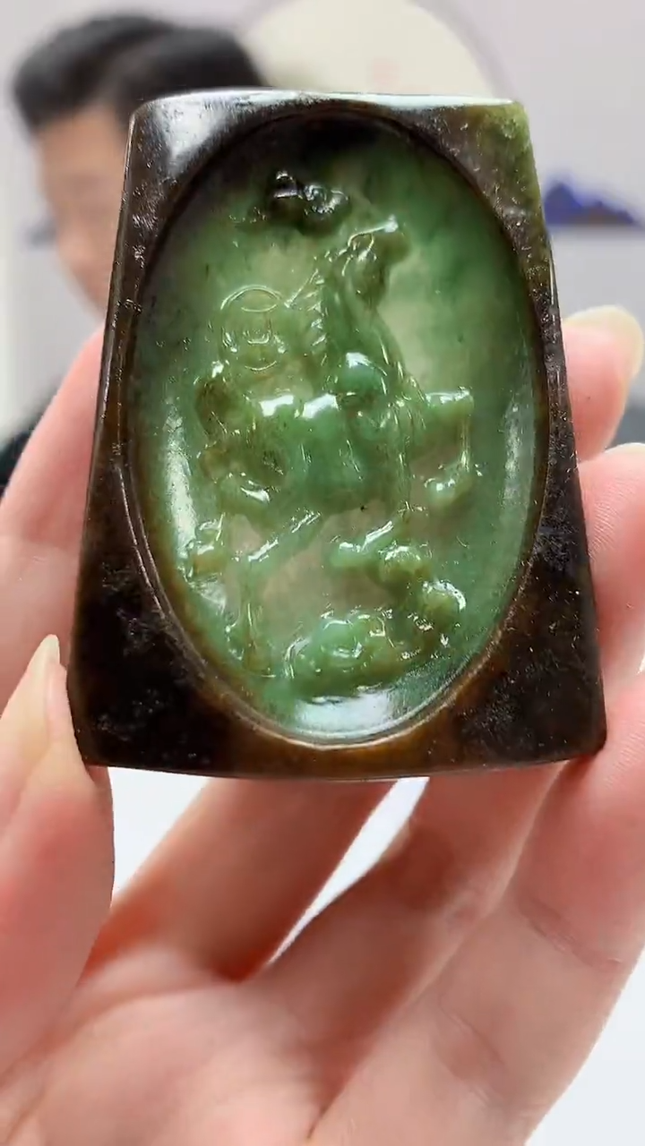 【闪购商品】定制翡翠未镶嵌4917zm-毛货挂件121悟道