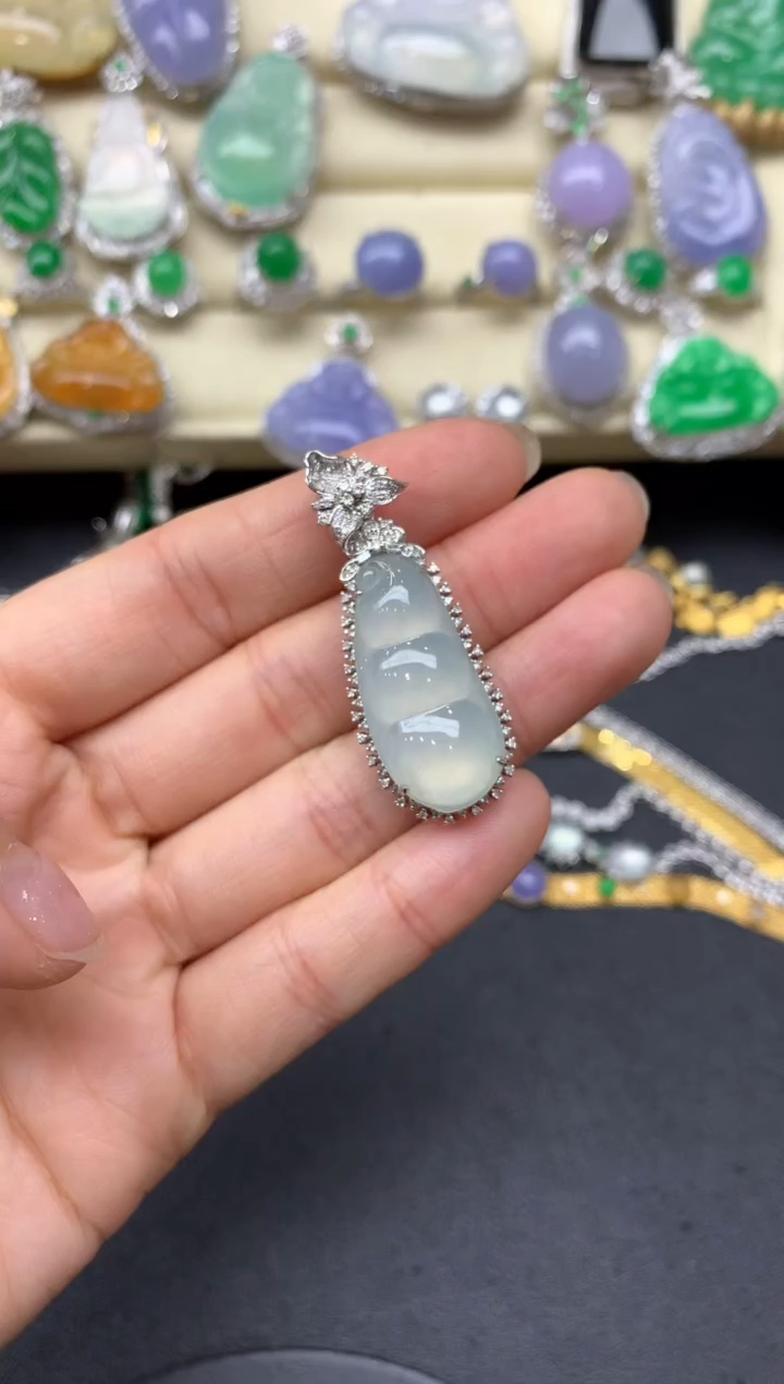 【闪购商品】翡翠颈饰18K金镶嵌415-中国好珍宝