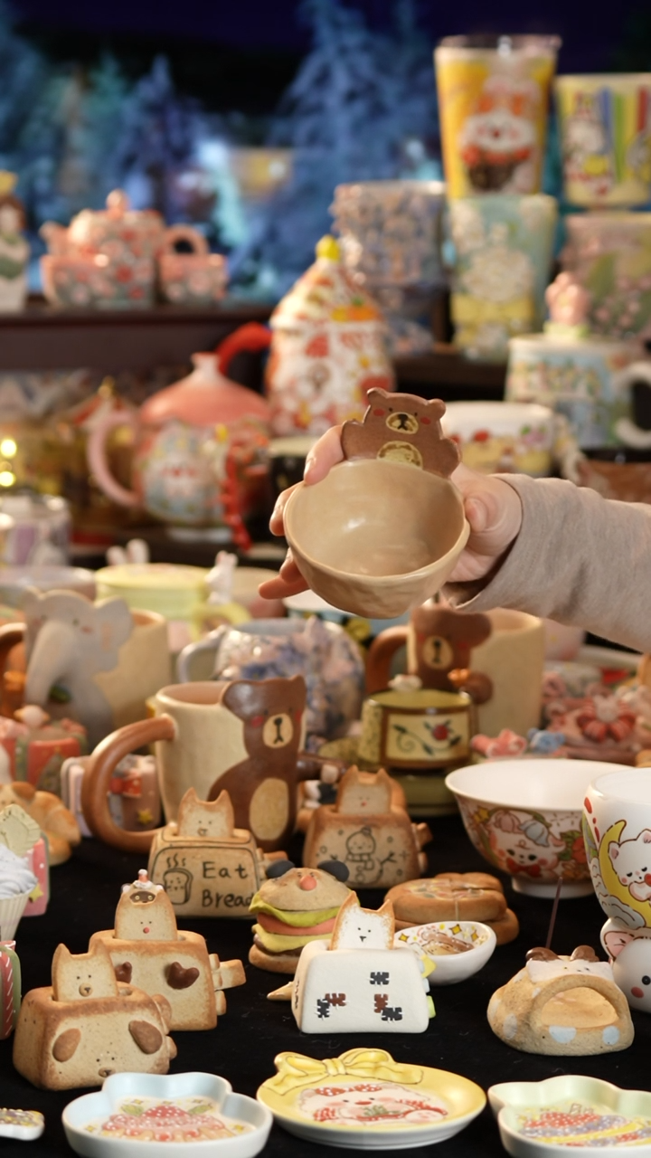 其他陶景德镇釉下彩手绘设计师款陶瓷微瑕