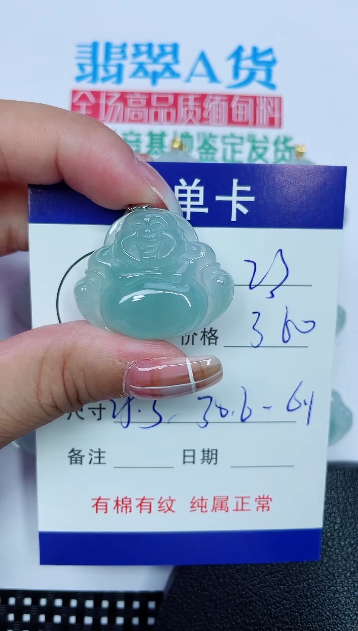 吊坠(赠链)银S925镶嵌翡翠23