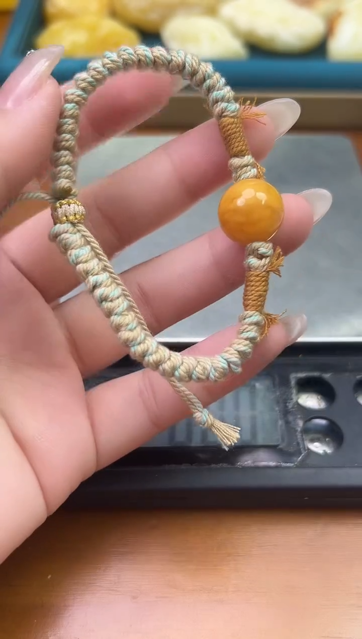 未镶嵌琥珀裸石琥珀蜜蜡手绳