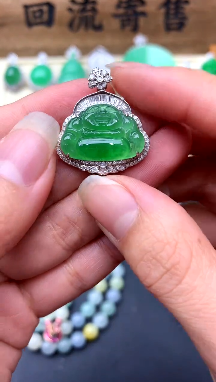 【闪购商品】翡翠颈饰18K金镶嵌458-中国好珍宝