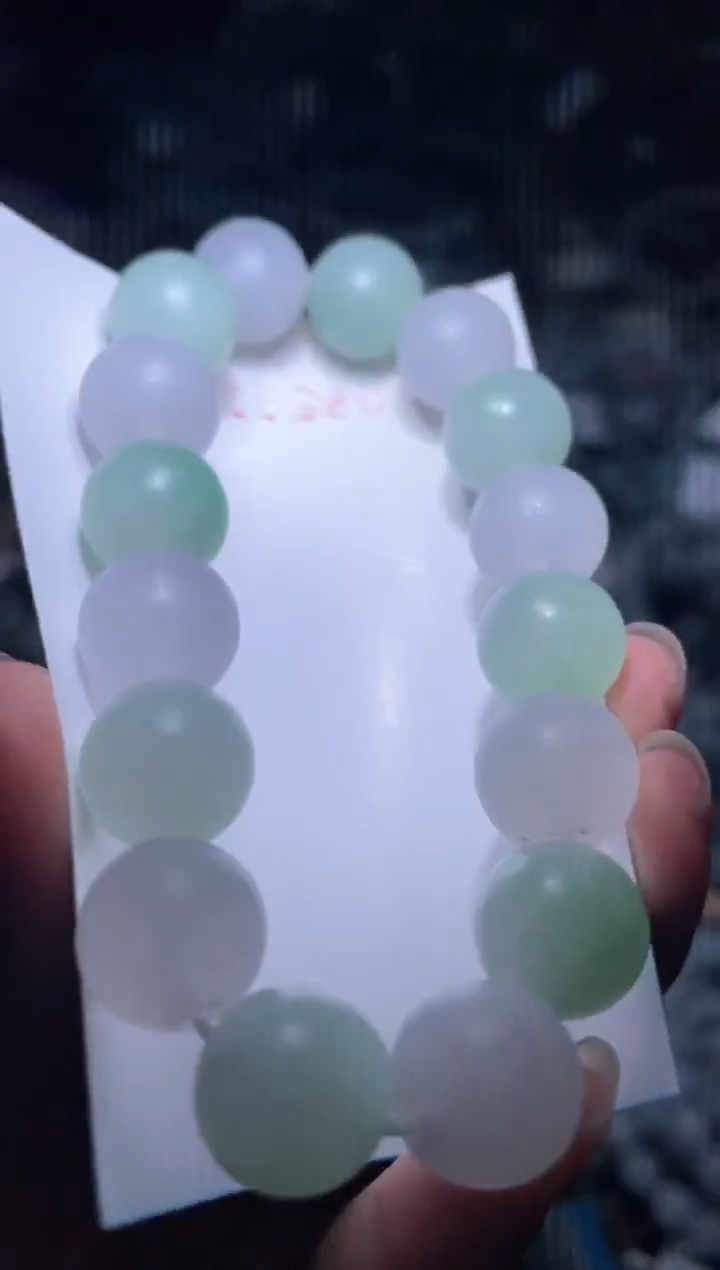 未镶嵌定制翡翠天然缅甸翡翠手串85