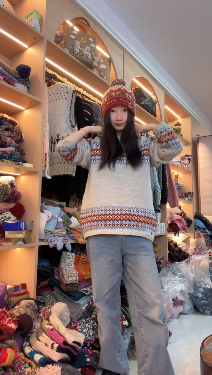 羊毛美利奴费尔岛毛衣