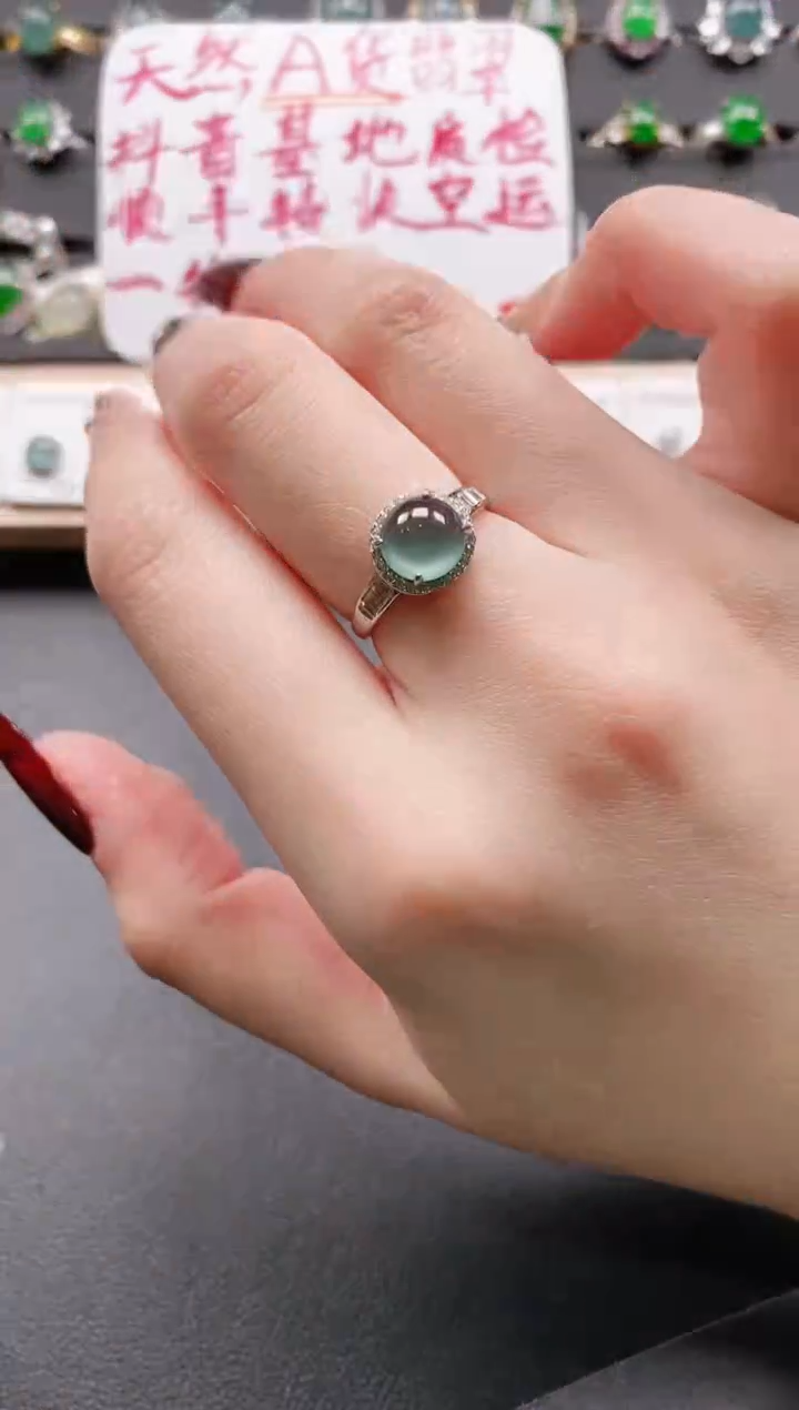 【闪购商品】翡翠戒指银S925镶嵌11111111
