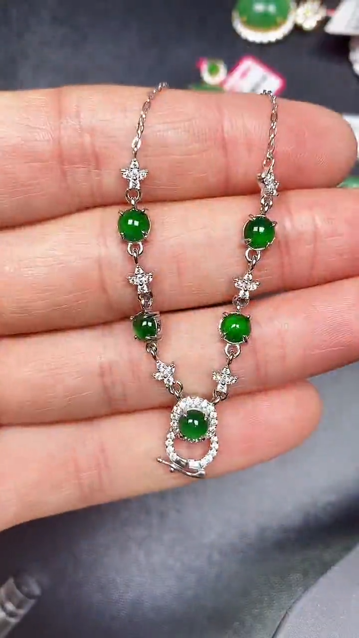 银S925镶嵌戒指翡翠1040