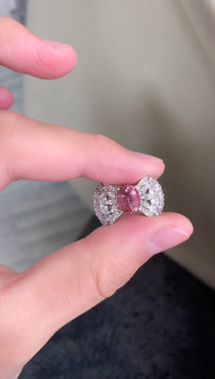 【闪购商品】碧玺戒指银S925镶嵌戒指