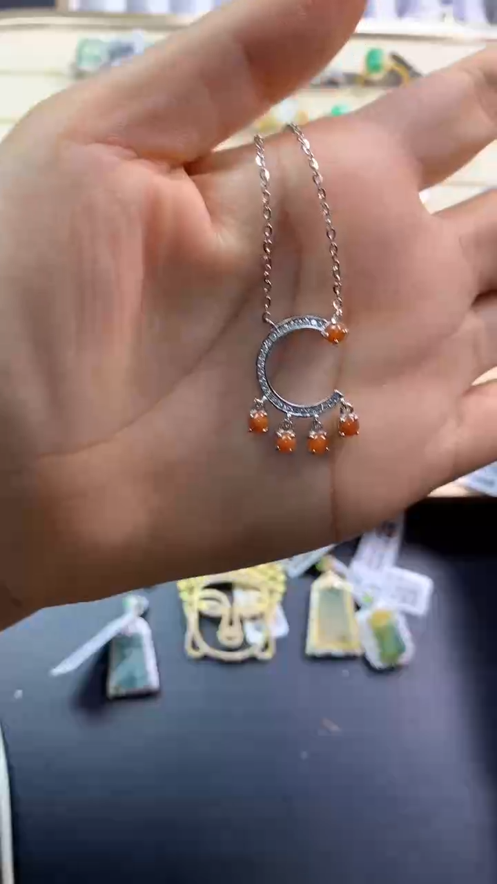 翡翠戒指银S925镶嵌翡翠 蛋面 银S925镶嵌