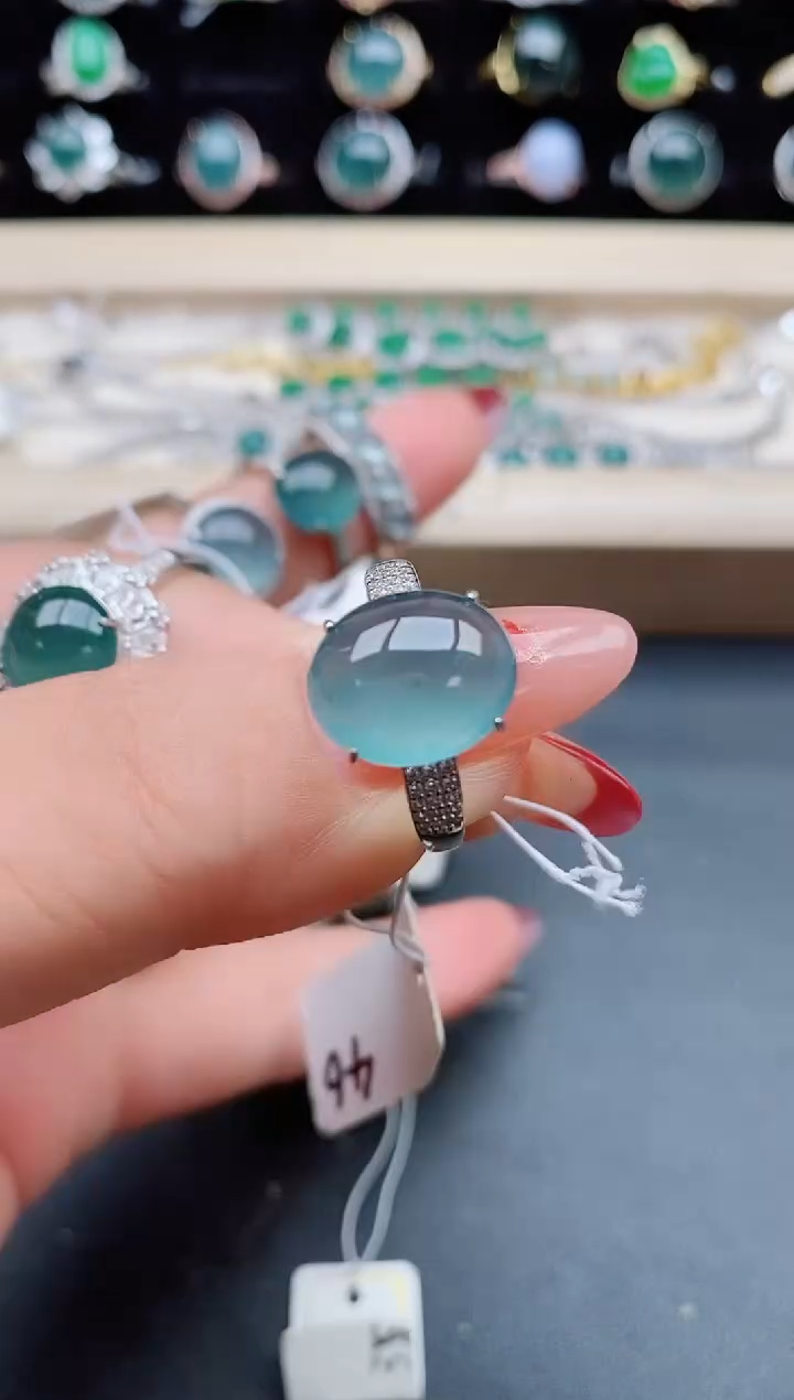 【闪购商品】翡翠戒指银S925镶嵌508580