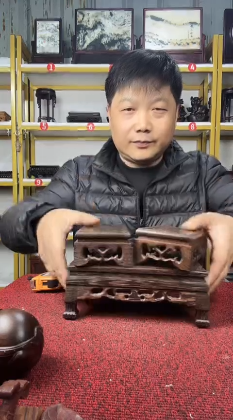 木鸡翅木长方底座3个：20*12.5*8CM/1个 13*8CM/2个