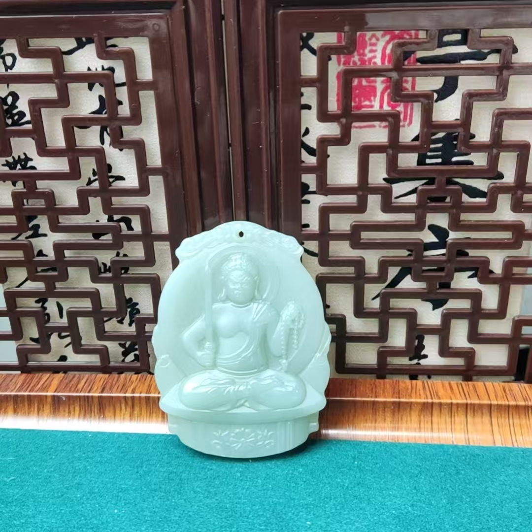 和田玉不动明王吊坠（鸡）0621