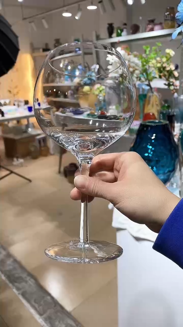 【闪购商品】水晶玻璃2只大肚底部造型底托红酒杯