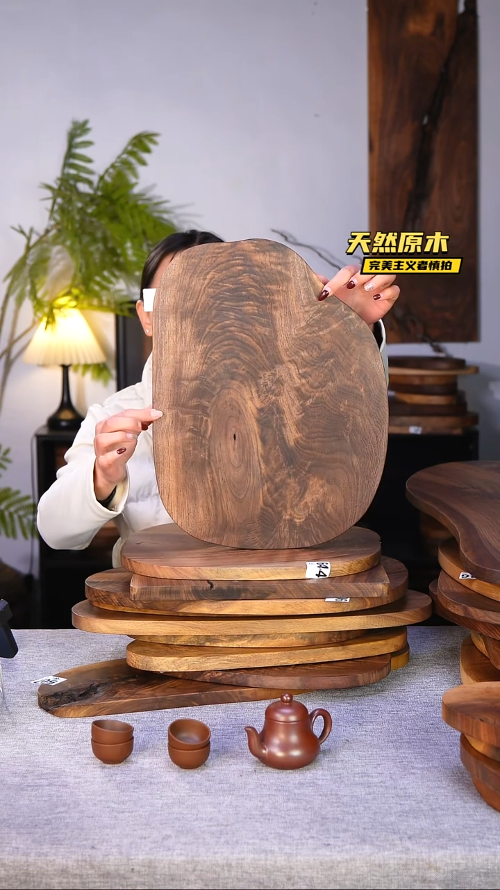 木北美黑胡桃原木.干裂疤结不属于商品质量问题完美主义者慎拍