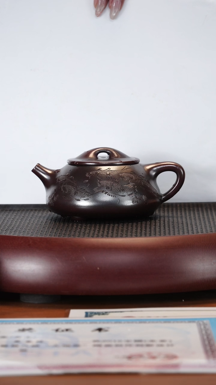 【闪购商品】紫砂茶壶2128YLX景舟石瓢龙山古乌泥280c