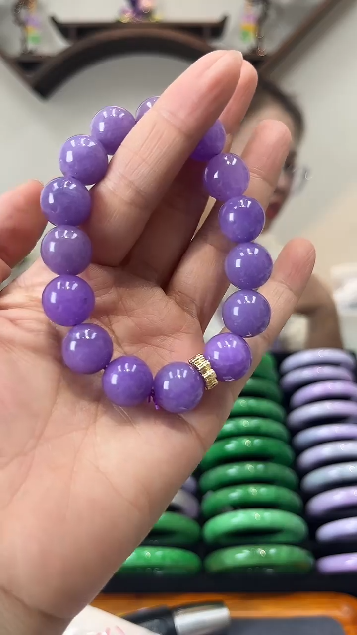 【闪购商品】砖雕闪119 紫罗兰手串