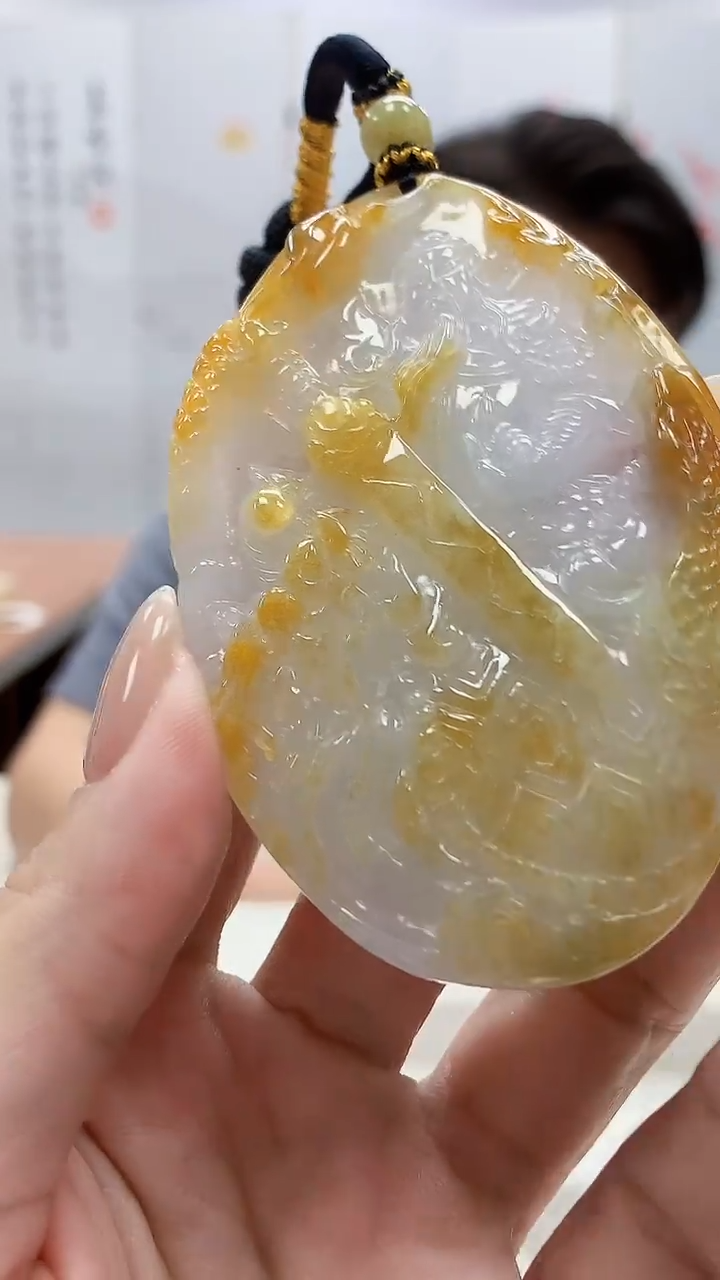 未镶嵌定制翡翠5060lr-毛货挂件105