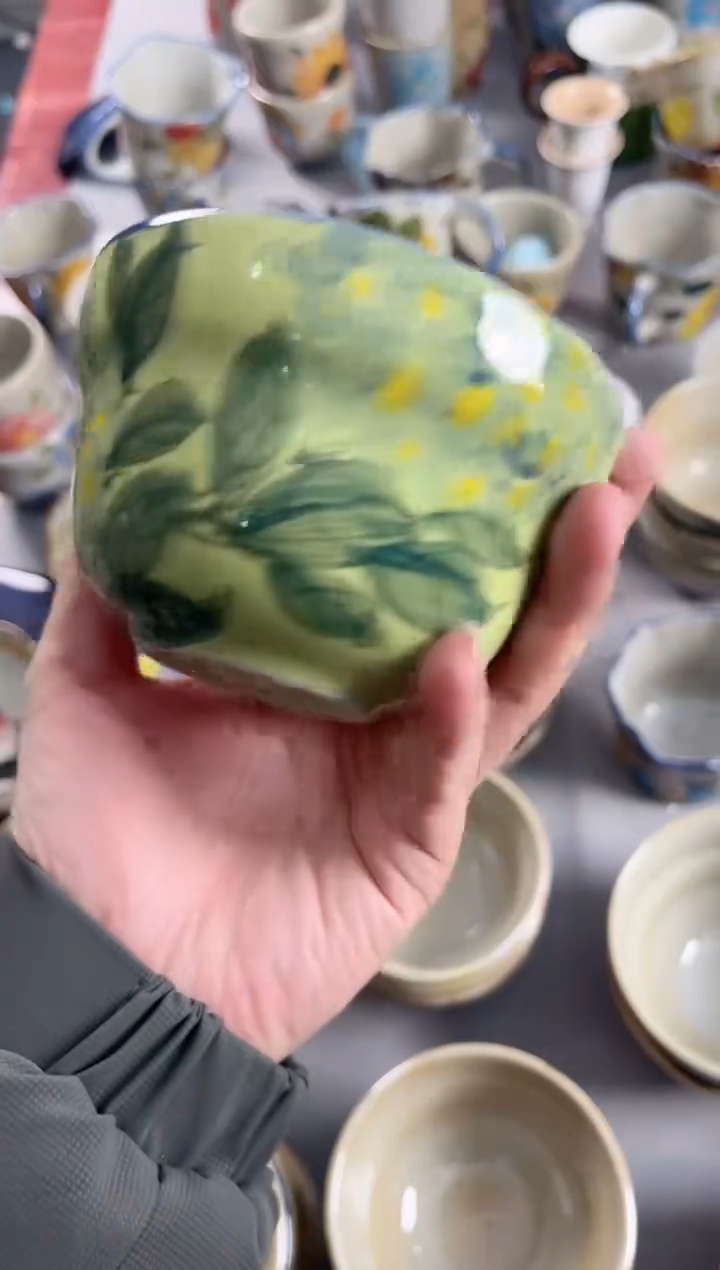 【闪购商品】瓷片手绘高温釉下彩陶瓷