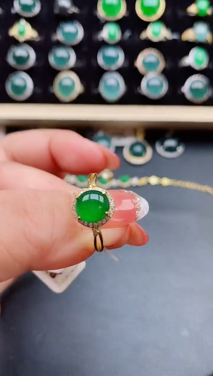 【闪购商品】翡翠戒指银S925镶嵌1212