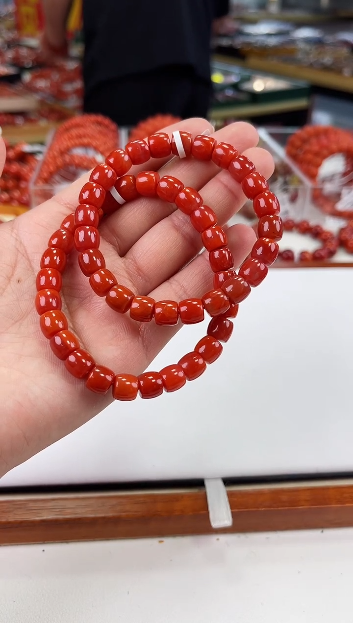【闪购商品】南红玛瑙瓦西直切手串8+未镶嵌（多样式发其一）