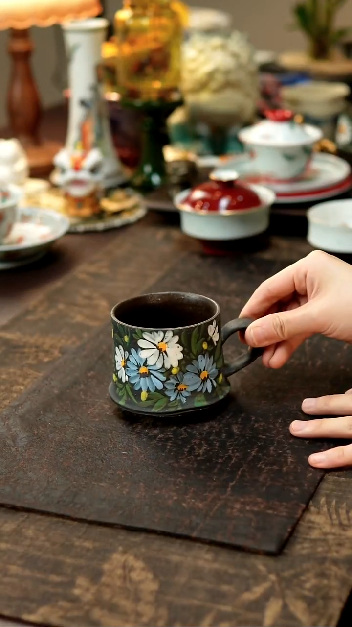 景德镇陶瓷杯碗柴烧多人