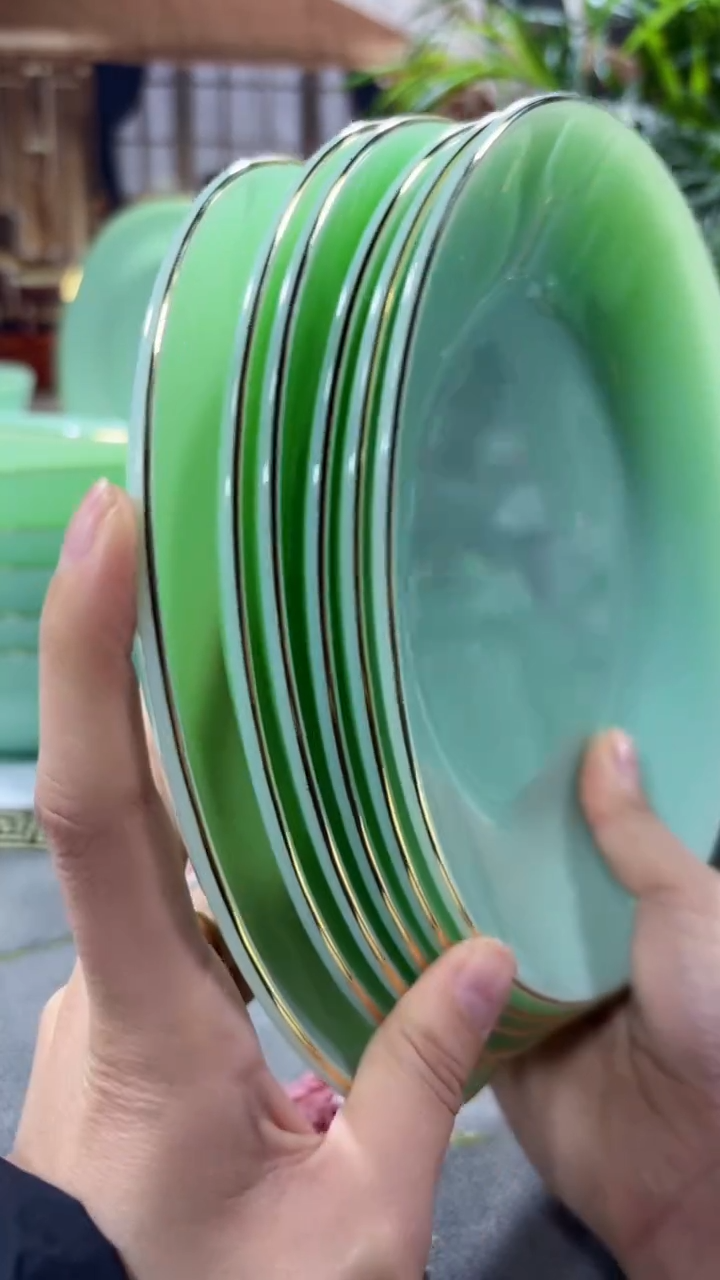 【闪购商品】...8英寸深盘6个  玉瓷【贝美】