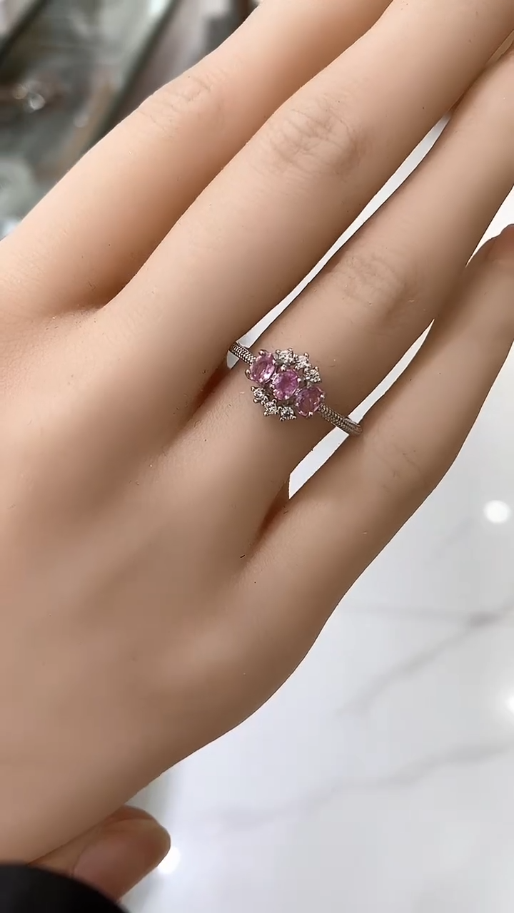 【闪购商品】蓝宝石戒指银S925镶嵌戒指