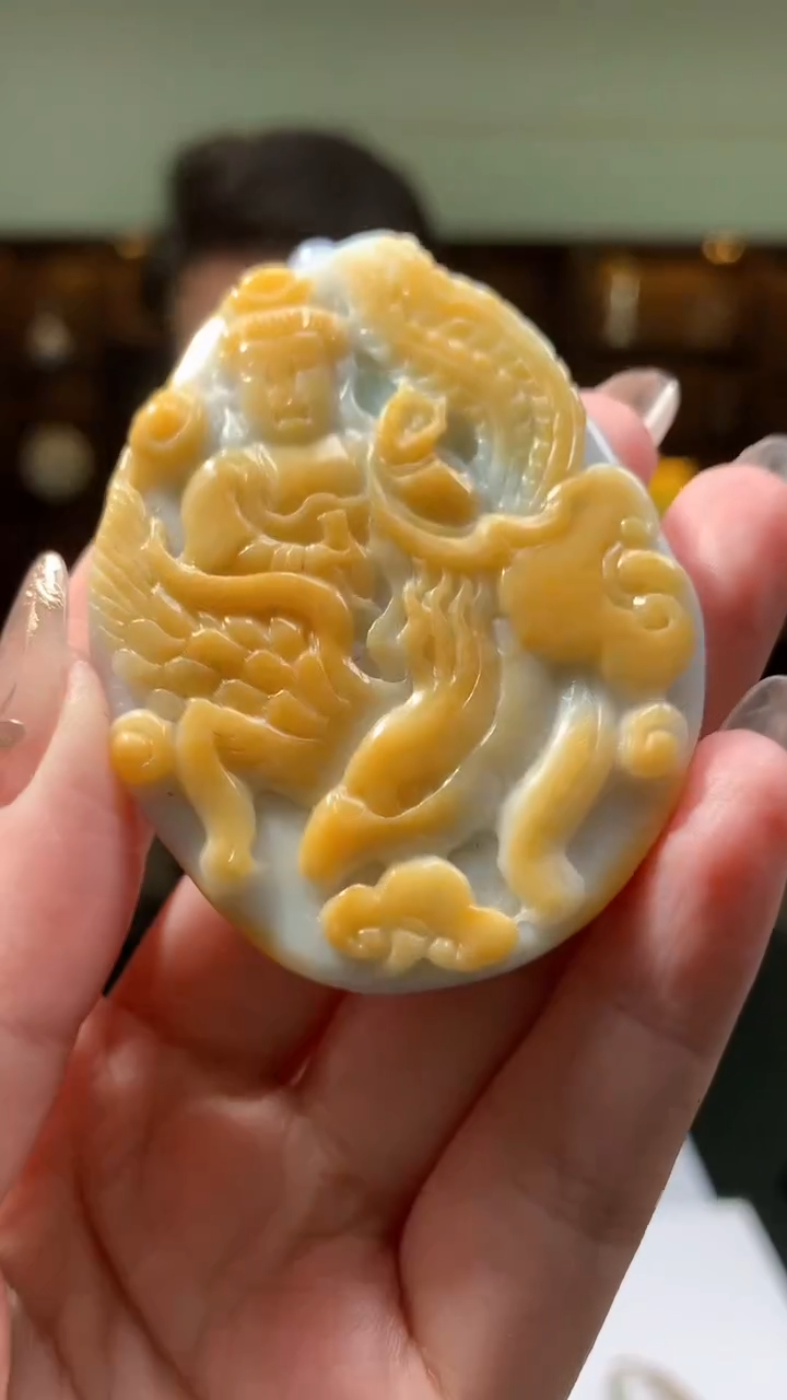 【闪购商品】定制翡翠未镶嵌8035yx-毛货挂件82