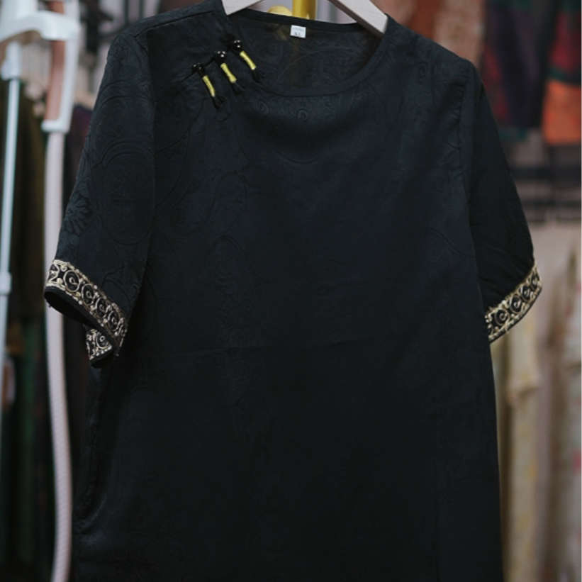 【骑袍玲珑】大码新中式国风女装上衣香云纱时尚减龄