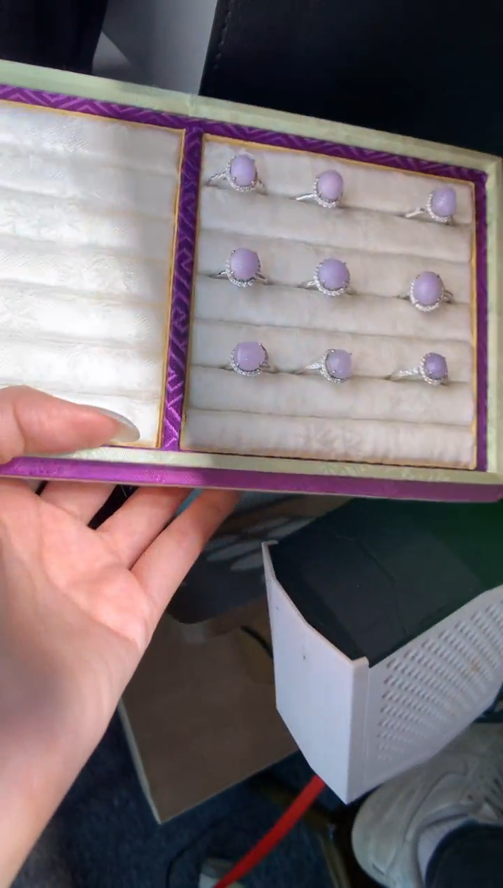 银S925镶嵌戒指翡翠戒指 多样性发一件