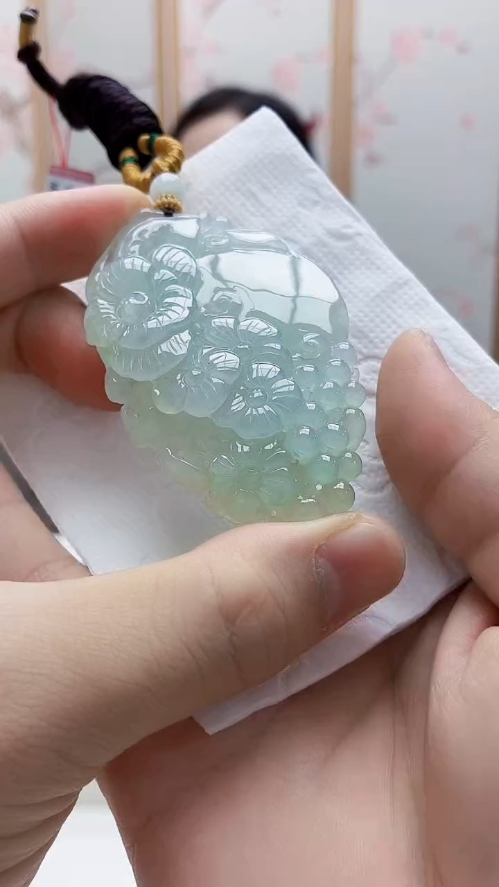 未镶嵌定制翡翠雨***…4852bb-毛货挂件