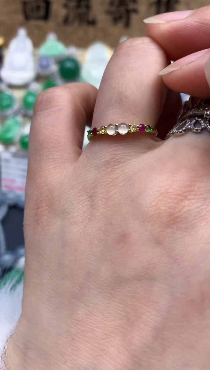 【闪购商品】翡翠戒指18K金镶嵌244-中国好珍宝