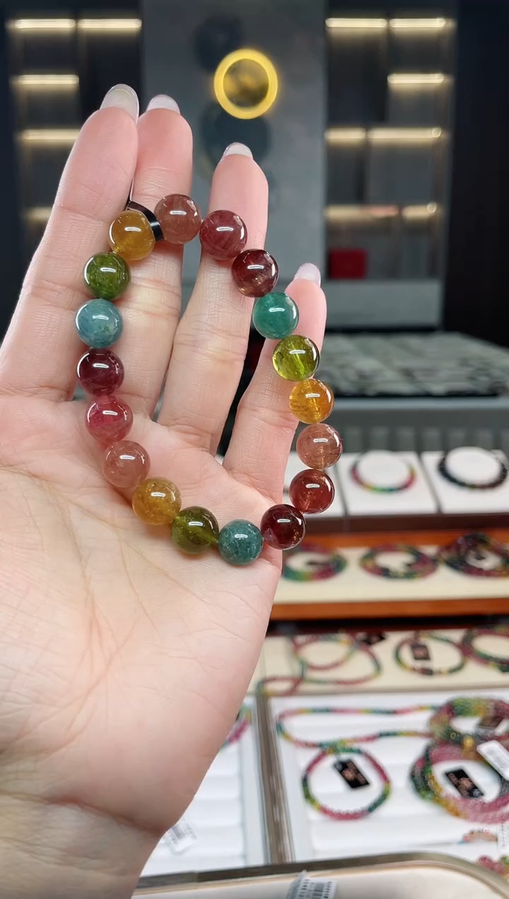 未镶嵌老矿碧玺单圈手串10mm+碧玺（多样性发一条）T