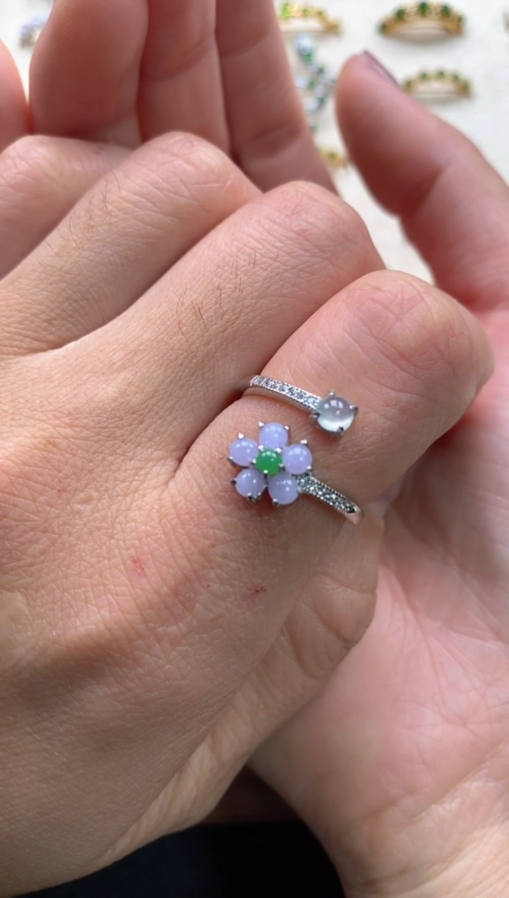 【闪购商品】翡翠戒指银S925镶嵌11111--1