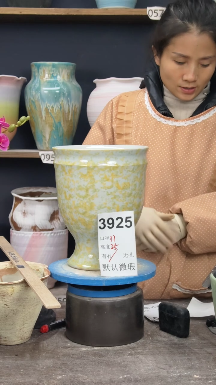 景德镇陶园花盆3925