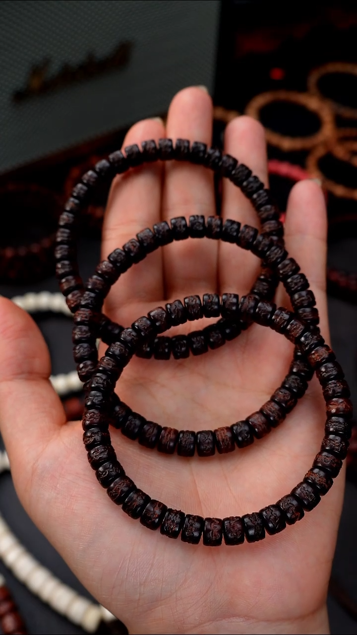 手串/手链小叶紫檀小叶紫檀5*7嘎片单圈药片珠