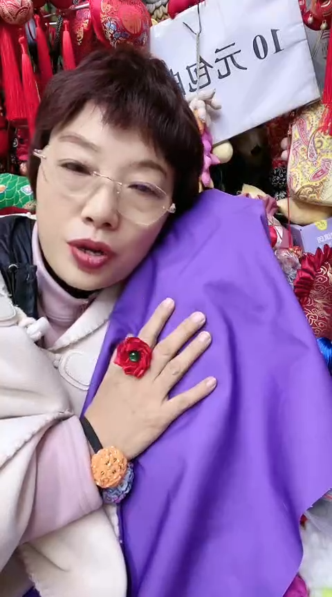 棉纯棉平纹紫色75*45