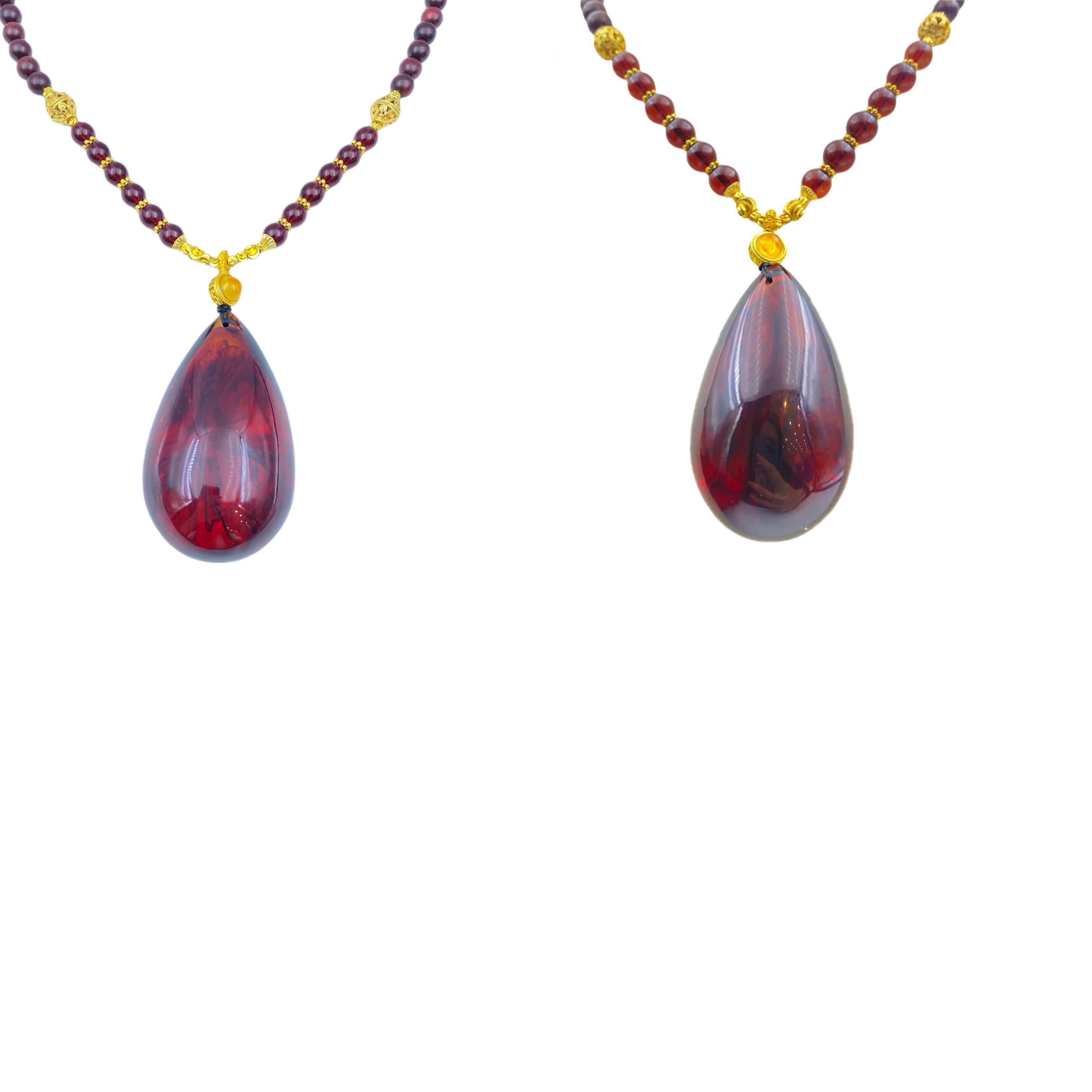 小叶紫檀胭丝水滴项链X685X合金多样性只发一件