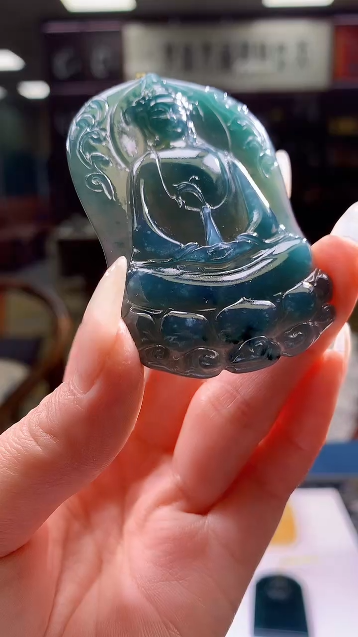 【闪购商品】定制翡翠未镶嵌8056jj-毛货挂件80