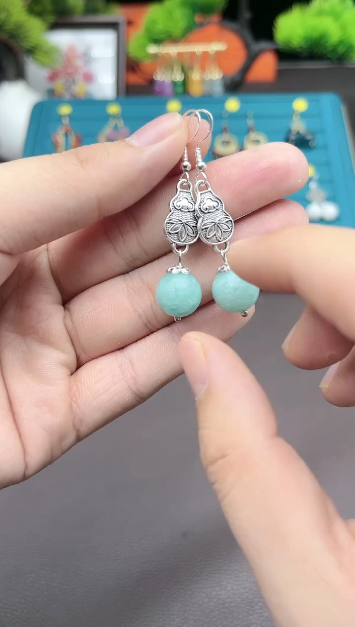 【闪购商品】玛瑙/玉髓耳钉银S925镶嵌418000
