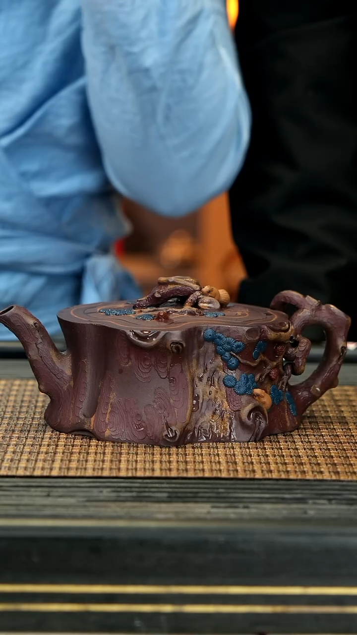 【闪购商品】紫砂茶壶XS80 大松王 紫玉金砂