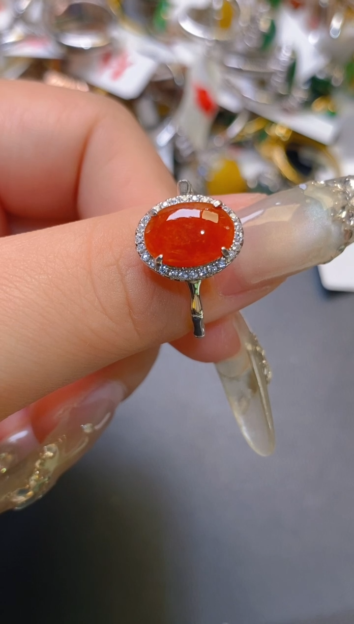 【闪购商品】翡翠耳饰银S925镶嵌天然A货翡翠1