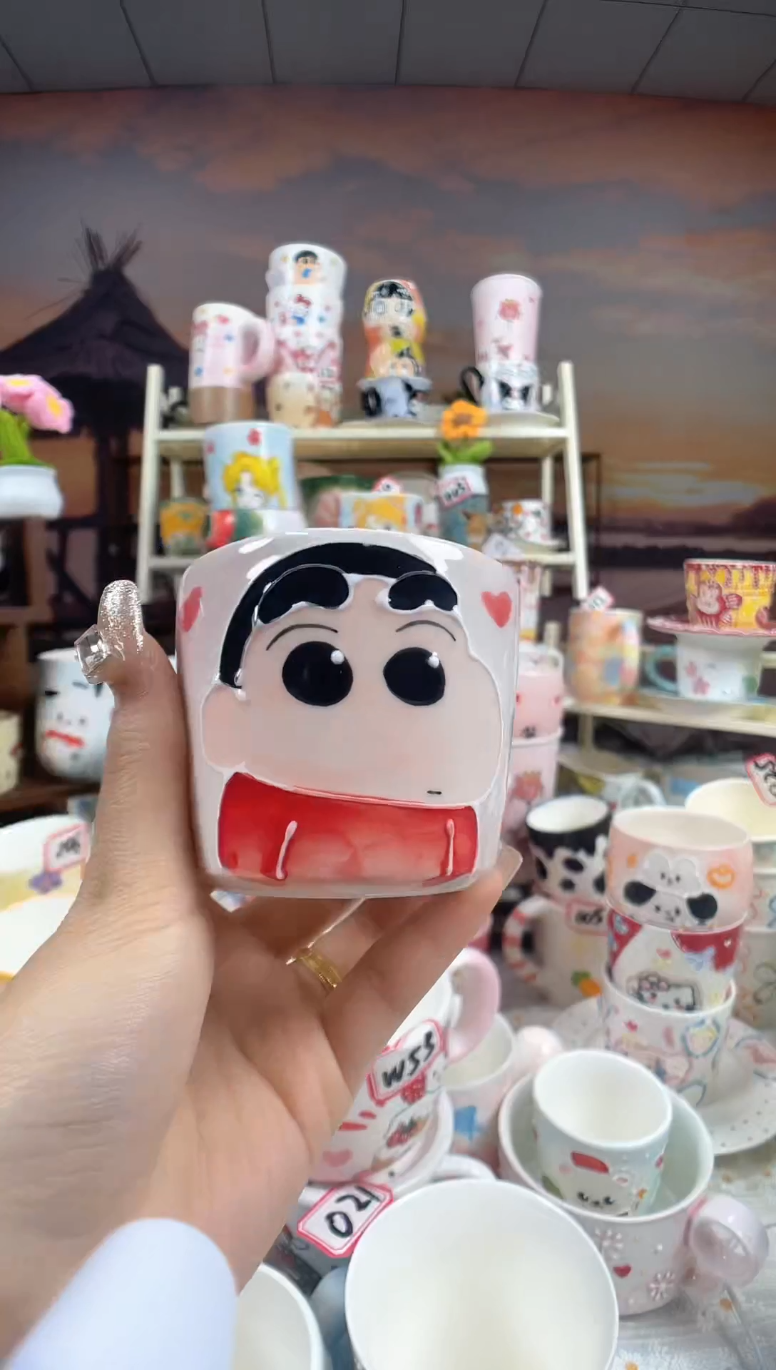 【闪购商品】景德镇手工手绘高温釉下彩陶瓷杯