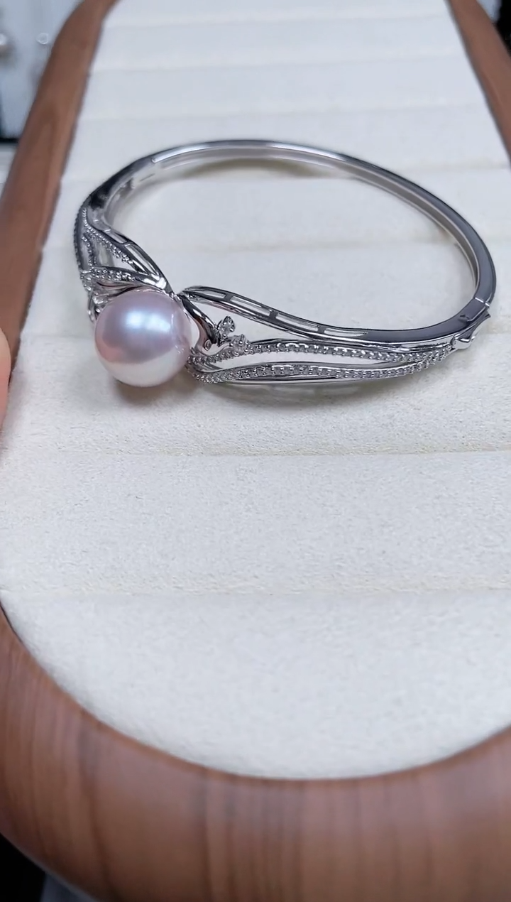 【闪购商品】淡水珍珠手镯银S925镶嵌淡水珍珠手镯