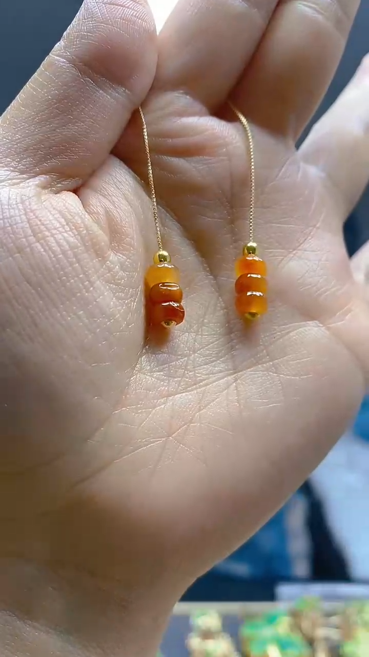 【闪购商品】翡翠耳饰合金0159翡翠耳线