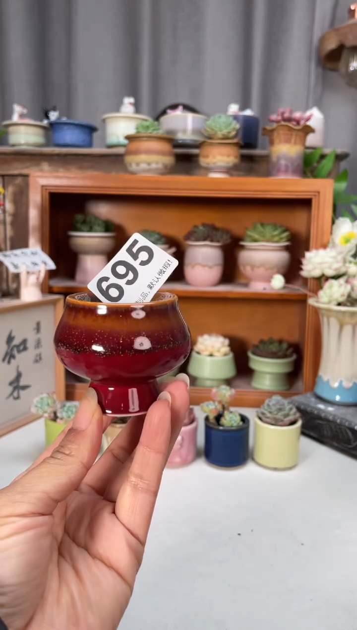 瓷片695知木小芳花盆