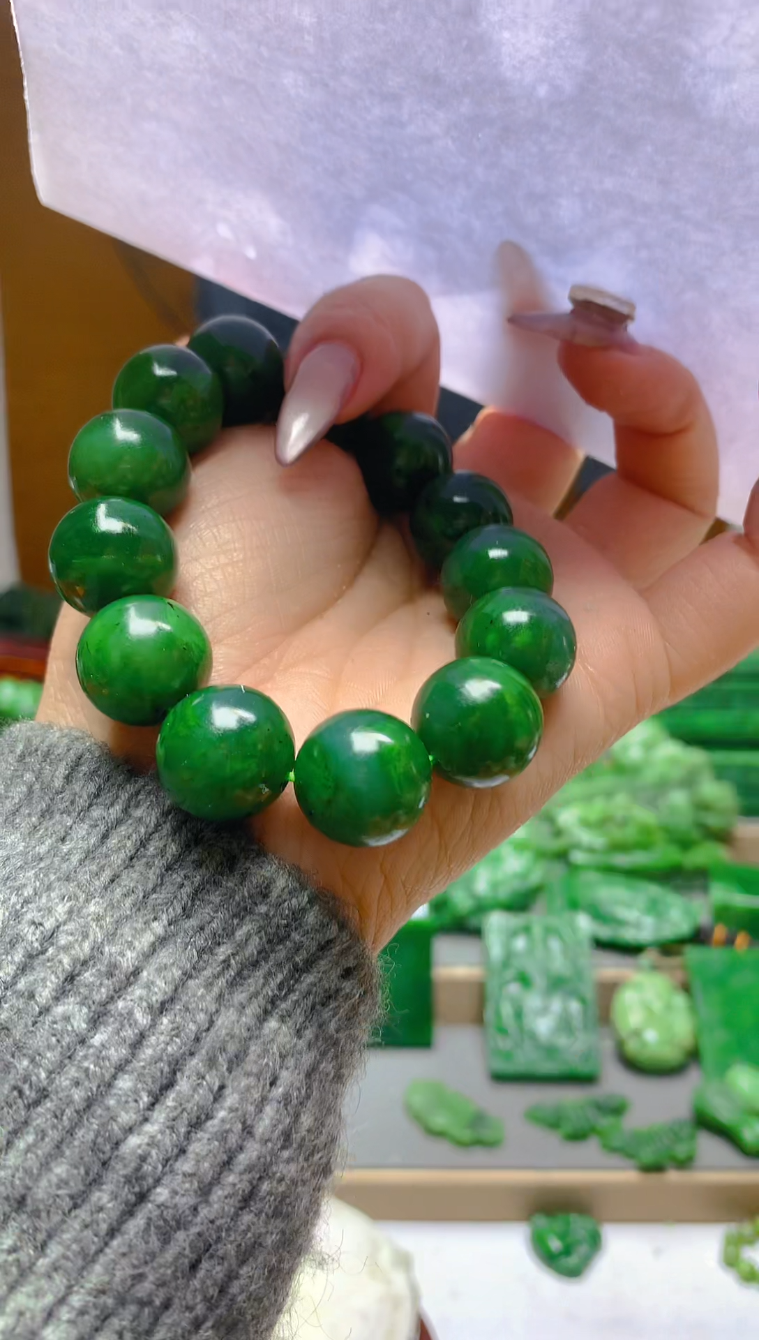 【闪购商品】和田玉（碧玉）手串未镶嵌1