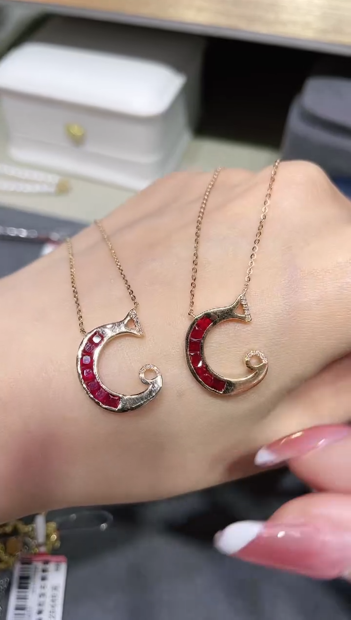 【闪购商品】红宝石项链18K金镶嵌·多样性发其一