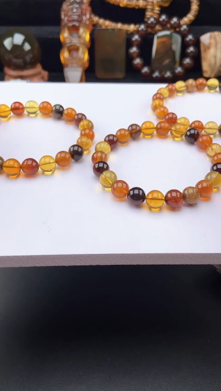 【闪购商品】琥珀手链未镶嵌多宝手串【多样性发货其中一】