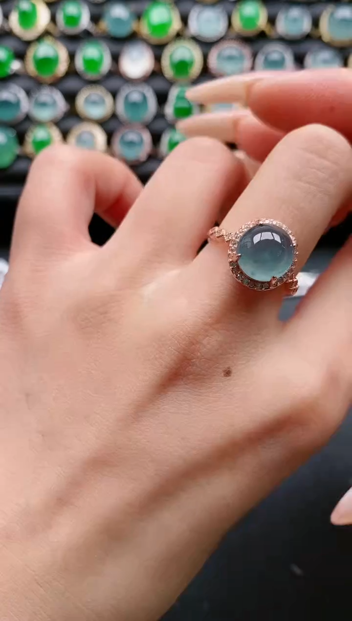 【闪购商品】翡翠戒指银S925镶嵌11111