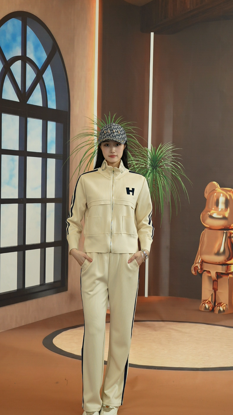 【A48】春款潮流上新套装运动休闲男女同款蝴蝶时尚宽松套装